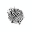 Logo de marca divertido en blanco y negro